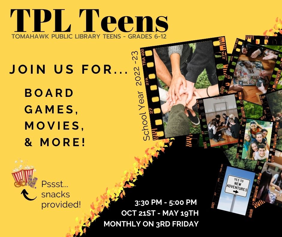 TPL Teens Join us for Games and More