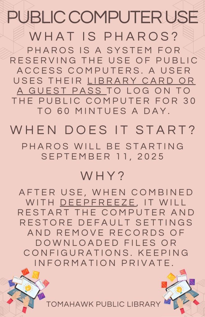 Public Computers Use Begins Sept 11 2025 image what is pharos