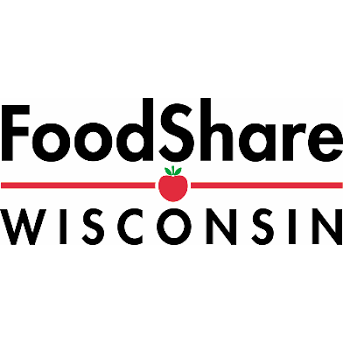 Food Share Wisconsin Logo with a strawberry